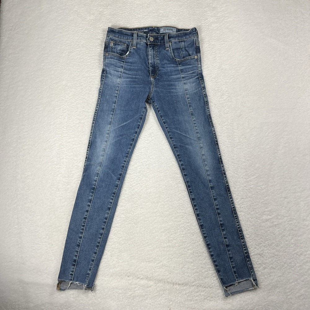 AG Adriano Goldschmied 28R Farrah High Rise Skinny Ankle Jean Stretch 26.5x27